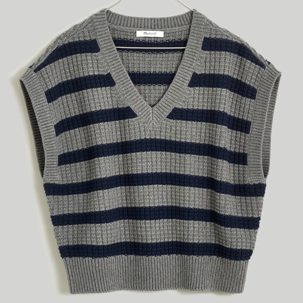 Women’s Ribbed Stripes Sweater Vest
